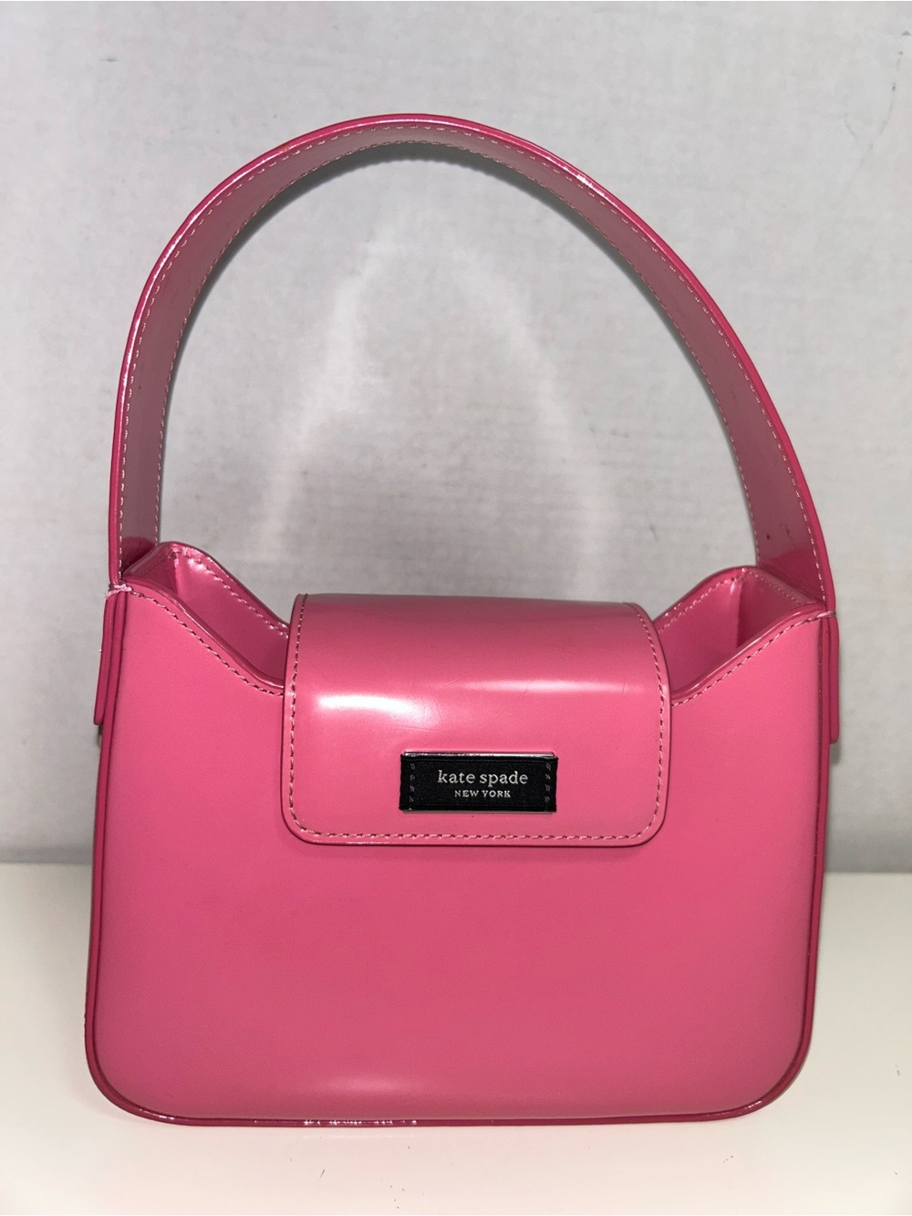 Kate Spade New York Sam Icon Pink Leather Mini Hobo Handbag